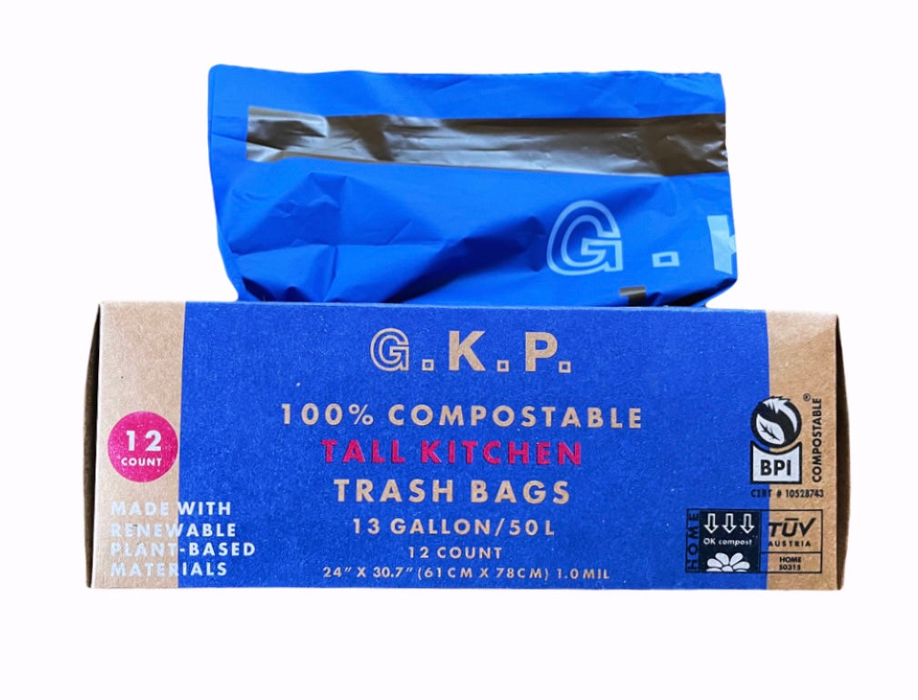 G.K.P. Compostable Tall Kitchen Trash Bags