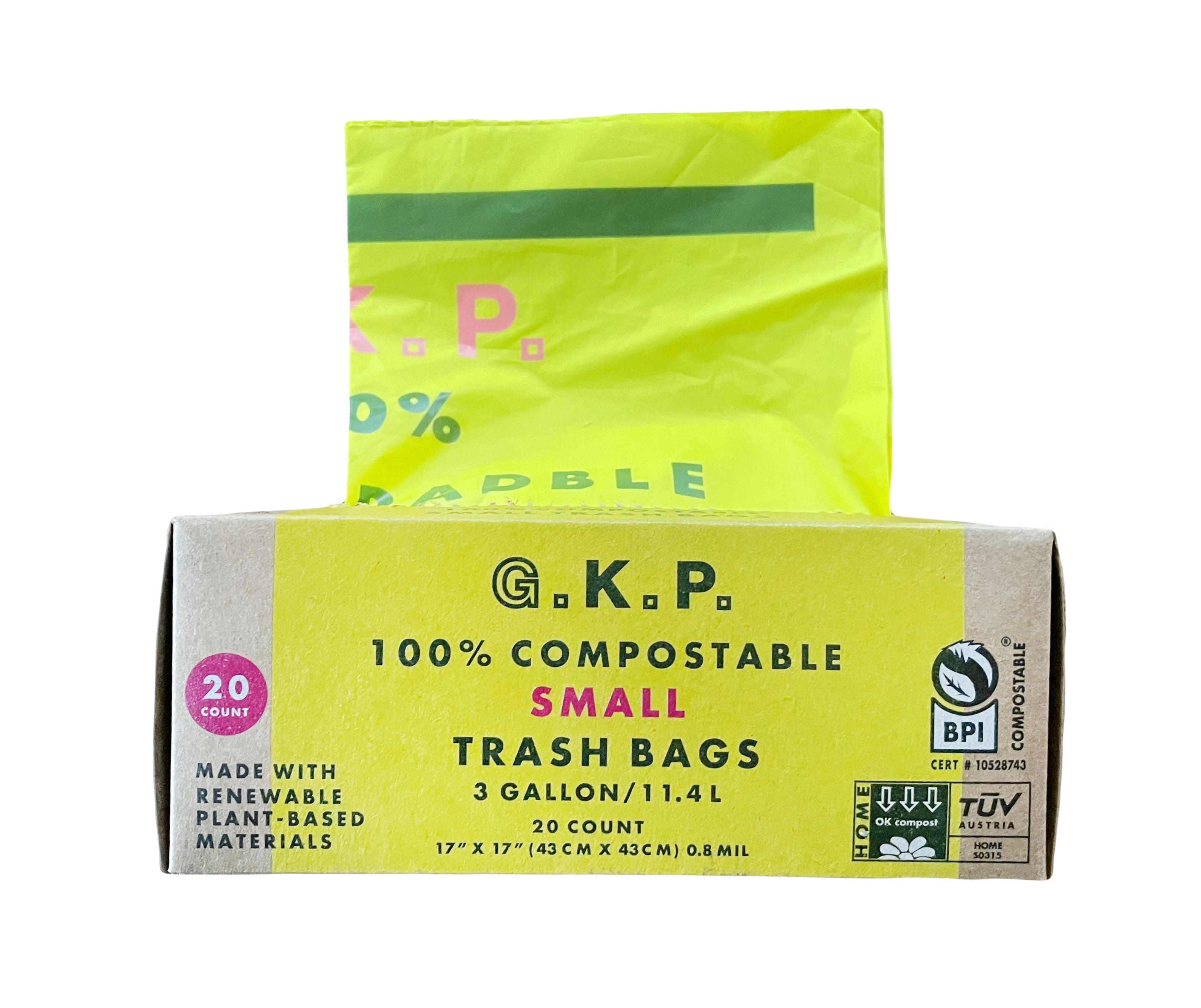 G.K.P. Compostable Small Trash Bags