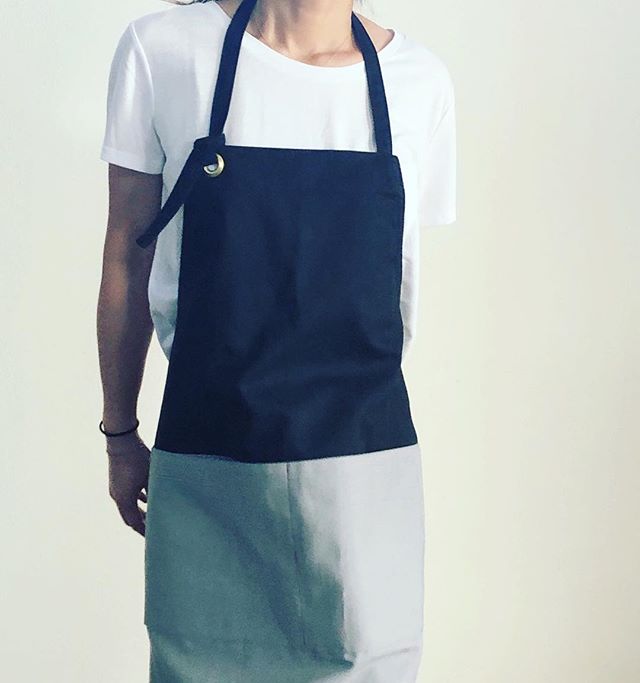 G.K.P. Apron: Organic Black X Gray