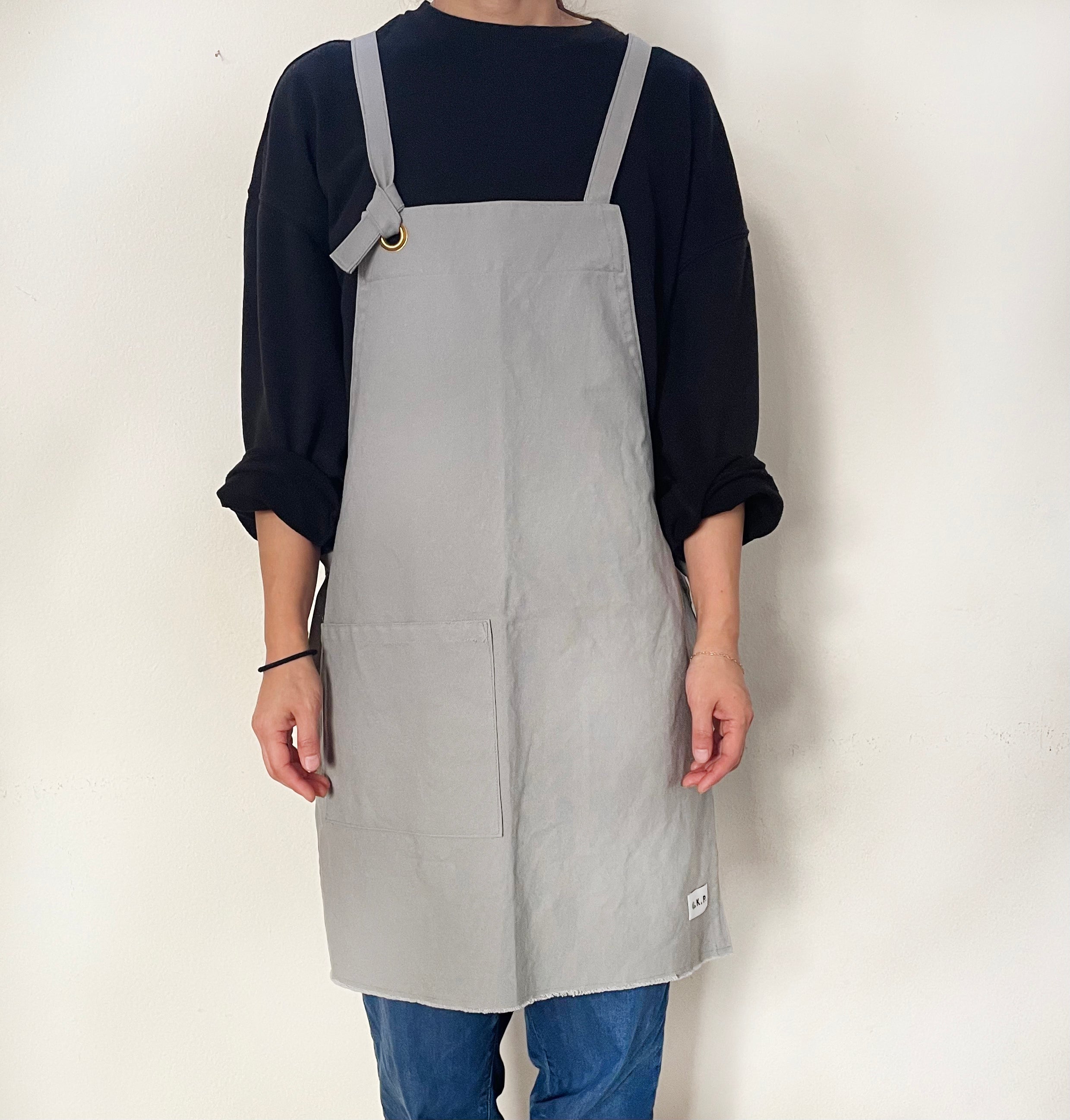 G.K.P. Slip-on Apron: Organic Gray